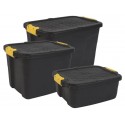 Contenitore multiuso impilabile in polipropilene 42L Strata nero/giallo 2004430130