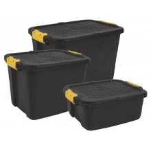 Contenitore multiuso impilabile in polipropilene 42L Strata nero/giallo 2004430130