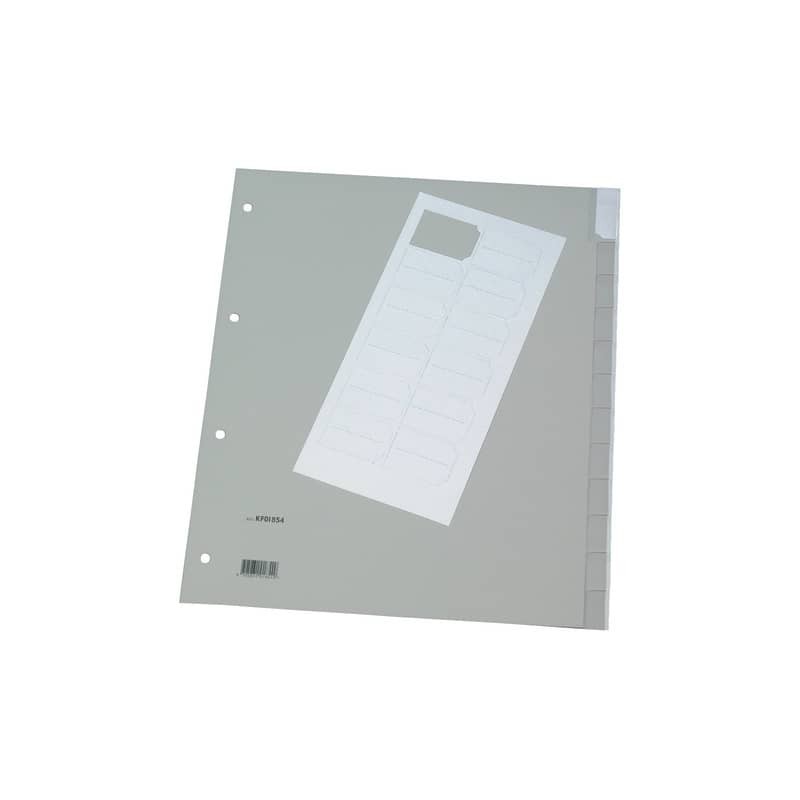 Divisore personalizzabile Q-Connect grigio 24,5x29,7 cm ppl 12 pagine KF01854 (Conf.3)