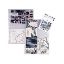 Buste a foratura univ. Sei Rota Atla FT per foto e cartoline 4 spazi 15x21 cm trasparente  conf. 10 buste - 662533