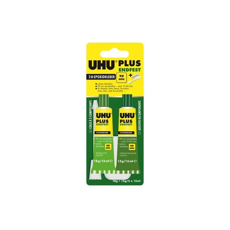 Colla bicomponente Uhu Plus Endfest 2x15 ml D9249