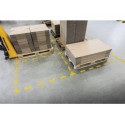 Segnaletica da pavimento forma "croce" DURABLE RAL 1003 giallo 15x15 cm Conf. 10 pezzi - 170104