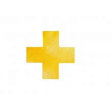 Segnaletica da pavimento forma "croce" DURABLE RAL 1003 giallo 15x15 cm Conf. 10 pezzi - 170104