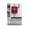 Bobina di nastro antiscivolo adesivo DURABLE DURALINE 50/07 rosso segnale-bianco - 1726132