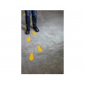 Segnaletica da pavimento forma "Impronta" DURABLE RAL 1003 giallo 9x24 cm - conf. 10 pezzi - 172704