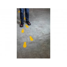 Segnaletica da pavimento forma "Impronta" DURABLE RAL 1003 giallo 9x24 cm - conf. 10 pezzi - 172704