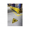 Pittogramma da pavimento "Attenzione passaggio carrelli" DURABLE giallo Ø 430 mm - 173404