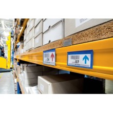 Tasche per identificazione Durable con bande magnetiche blu f.to esterno mm. 163x83- inserto 150x67mm cf. 50- 174207