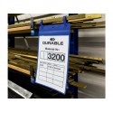 Tasche per identificazione Durable con fascette di aggancio blu f.to esterno mm 223x530- inserto A4 vert. cf. 50- 175007