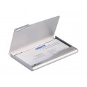 Portabiglietti da visita Durable BUSINESS CARD BOX alluminio argento metallizz. fino a 20 biglietti - 241523