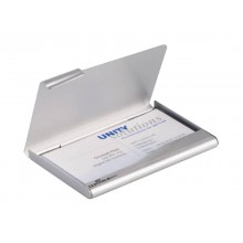 Portabiglietti da visita Durable BUSINESS CARD BOX alluminio argento metallizz. fino a 20 biglietti - 241523