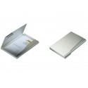 Portabiglietti da visita Durable BUSINESS CARD BOX alluminio argento metallizz. fino a 20 biglietti - 241523