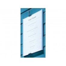 Targhe DURABLE INFO SIGN alluminio/acrilico trasparente/argento metallizzato 210x297 mm - 480623