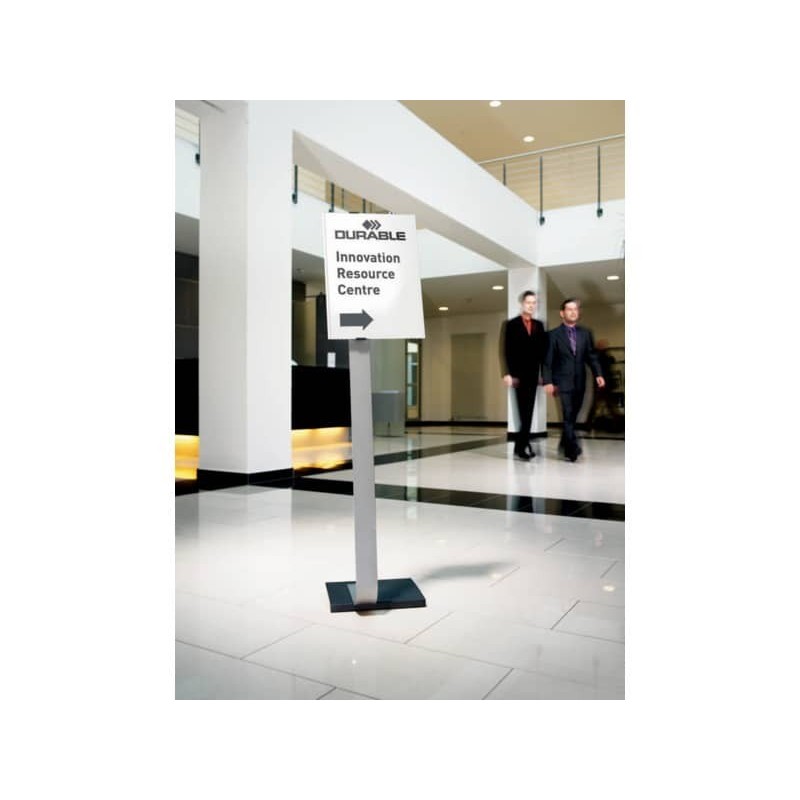 Espositore da terra DURABLE INFO SIGN A3 argento metallizzato - 481323