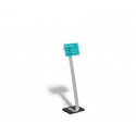 Espositore da terra DURABLE CRYSTAL SIGN STAND A4 argento metallizzato - 481823
