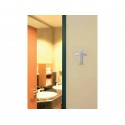 Pittogramma adesivo DURABLE 90 x 120 mm acciaio inossidabile spazzolato argento metallizzato WC uomini - 495123
