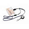 Portabadge rigido Durable 85x54 mm con clip di sicurezza orientabile trasparente Conf. 25 pezzi - 811819