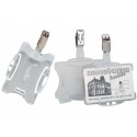 Portabadge rigido Durable 85x54 mm con clip di sicurezza orientabile trasparente Conf. 25 pezzi - 811819
