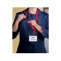 Cordoncino per portabadge DURABLE tessuto blu scuro 20mm x 44cm conf. 10 - 813707