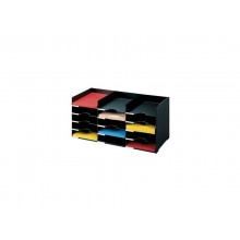Schedario portacorrispondenza Paperflow componibile  a 15 cassetti nero K421301