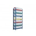 Modulo aggiunta scaffalatura Paperflow RANG'ECO regolabile 125x34x200 cm blu - K607131