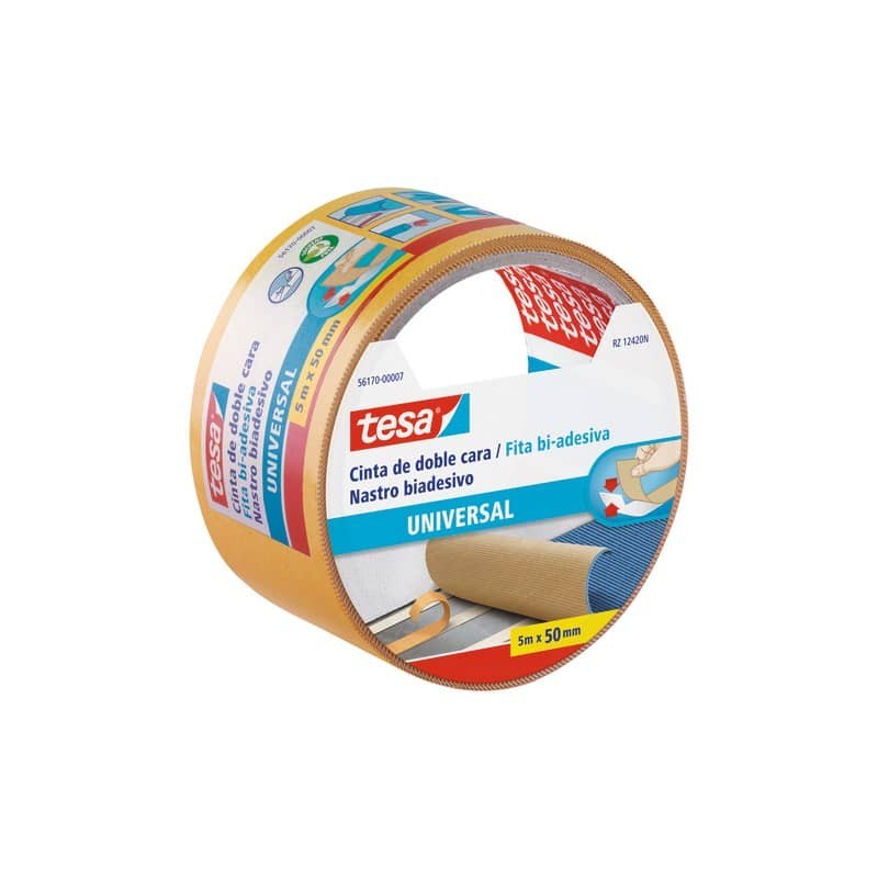 Nastro biadesivo tesa Universale strappabile a mano 50 mm x 5 m bianco 56170-00007-11