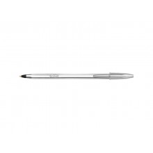 Penna a sfera BIC Cristal Shine Silver M 1 mm nero 526280 (Conf.20)