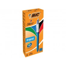 Penna a sfera a scatto BIC 4 Colours M 1 mm assortiti 982866 (Conf.12)