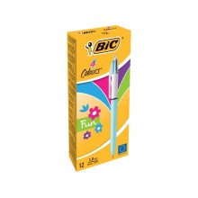 Penne a sfera a scatto BIC 4 Colours Fun M 1 mm assortiti 982870 (Conf.12)