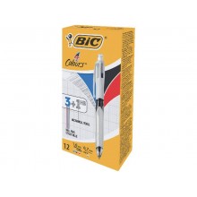 Penne a sfera a scatto BIC 4 Colours Multifunction 3+1HB assortiti 942104 (Conf.12)