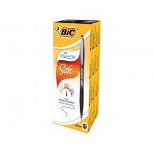Penna a sfera a scatto BIC Atlantis Soft M 1 mm nero 9021332 (Conf.12)