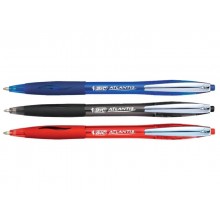 Penna a sfera a scatto BIC Atlantis Soft M 1 mm blu 9021322 (Conf.12)