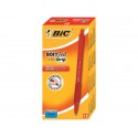 Penna a sfera a scatto BIC SoftFeel Clic Grip M 1 mm rosso Conf. 12 pezzi - 837399