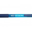 Penna a sfera a scatto BIC SoftFeel Clic Grip M 1 mm blu Conf. 12 pezzi - 837398