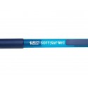 Penna a sfera a scatto BIC SoftFeel Clic Grip M 1 mm blu Conf. 12 pezzi - 837398