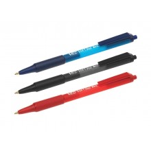Penna a sfera a scatto BIC SoftFeel Clic Grip M 1 mm blu Conf. 12 pezzi - 837398