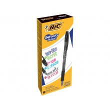 Penna gel cancellabili BIC Gel-ocity Illusion M 0,7 mm nero 516523 (Conf.12)