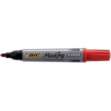 Marcatore permanente BIC Marking 2000 punta conica 4,95 mm rosso 8209133 (Conf.12)