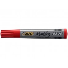Marcatore permanente BIC Marking 2300 punta scalpello 3,7-5,5 mm rosso 8209243 (Conf.12)