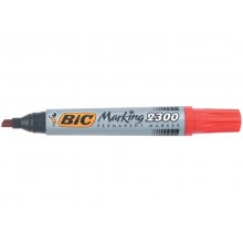 Marcatore permanente BIC Marking 2300 punta scalpello 3,7-5,5 mm rosso 8209243 (Conf.12)