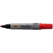 Marcatore permanente BIC Marking 2300 punta scalpello 3,7-5,5 mm rosso 8209243 (Conf.12)