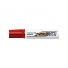 Marcatore per lavagne bianche BIC Velleda 1781 punta a scalpello 3,3-4,6 mm rosso - 9402961 (Conf.12)