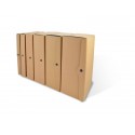 Porta progetti con tre bottoni EURO-CART linea Eco 25x35 cm dorso 10 cm avana CPECO10AV