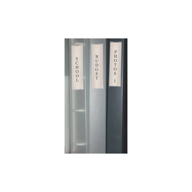 Tasche adesive permanenti Q-Connect 46x75mm trasparenti conf. da 6 - KF13781