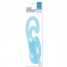 Set curvilinee ARDA Serie Tecnoschool polistirolo termoresistente azzurro trasparente  Conf. 3 pezzi - 41200