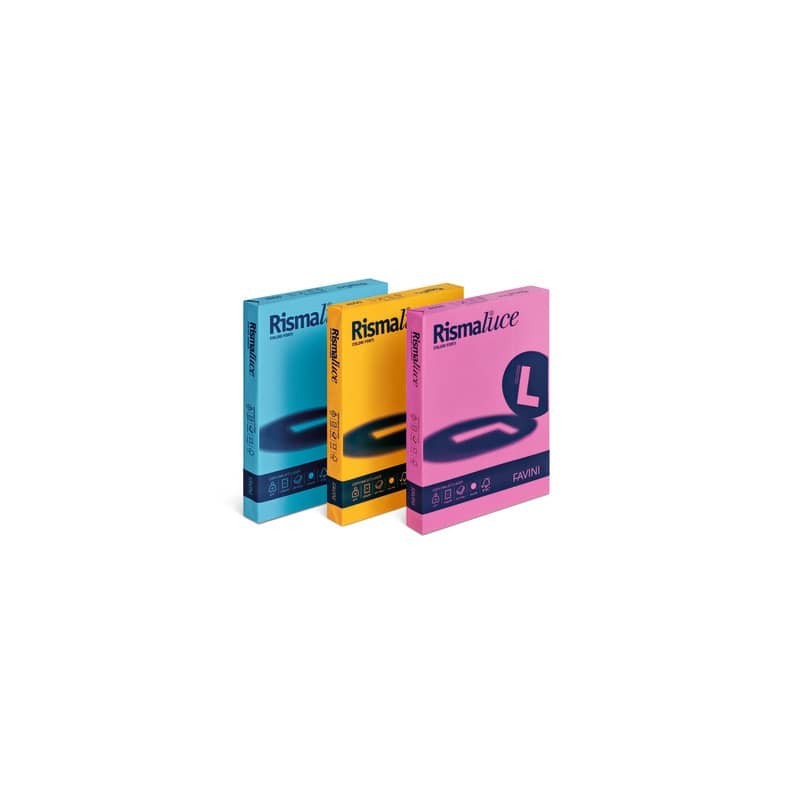 Carta colorata Favini Rismaluce colori forti 90 g/m² A4 azzurro 55 - Risma da 300 fogli - A66G304