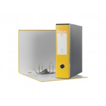 Registratori con custodia Esselte G53 Eurofile commerciale Dorso 8 cm cartone rivestito in PP giallo - 390753090