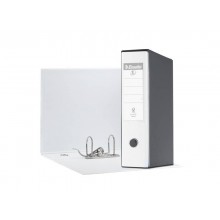 Registratore con custodia Esselte G55 Eurofile protocollo dorso 8 cm cartone rivestito in PP  bianco vivida 390755040