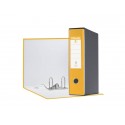 Registratore con custodia Esselte G55 Eurofile protocollo dorso 8 cm cartone rivestito in PP giallo - 390755090
