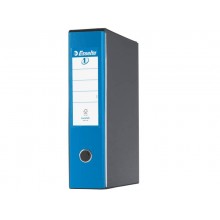 Registratore con custodia Esselte G55 Eurofile protocollo dorso 8 cm cartone rivestito in PP blu vivida - 390755910